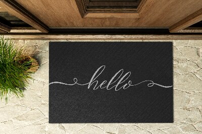 Front door doormat Hello Inscription