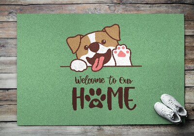 Front door mat Welcome Home Dog