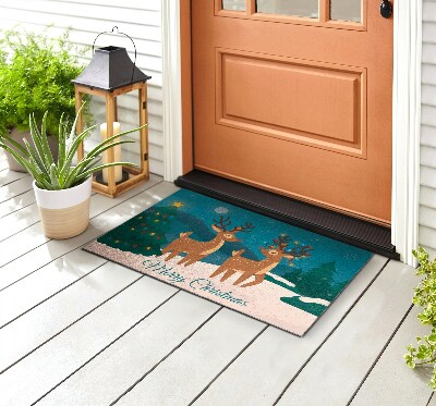 Front door mat Christmas Reindeer