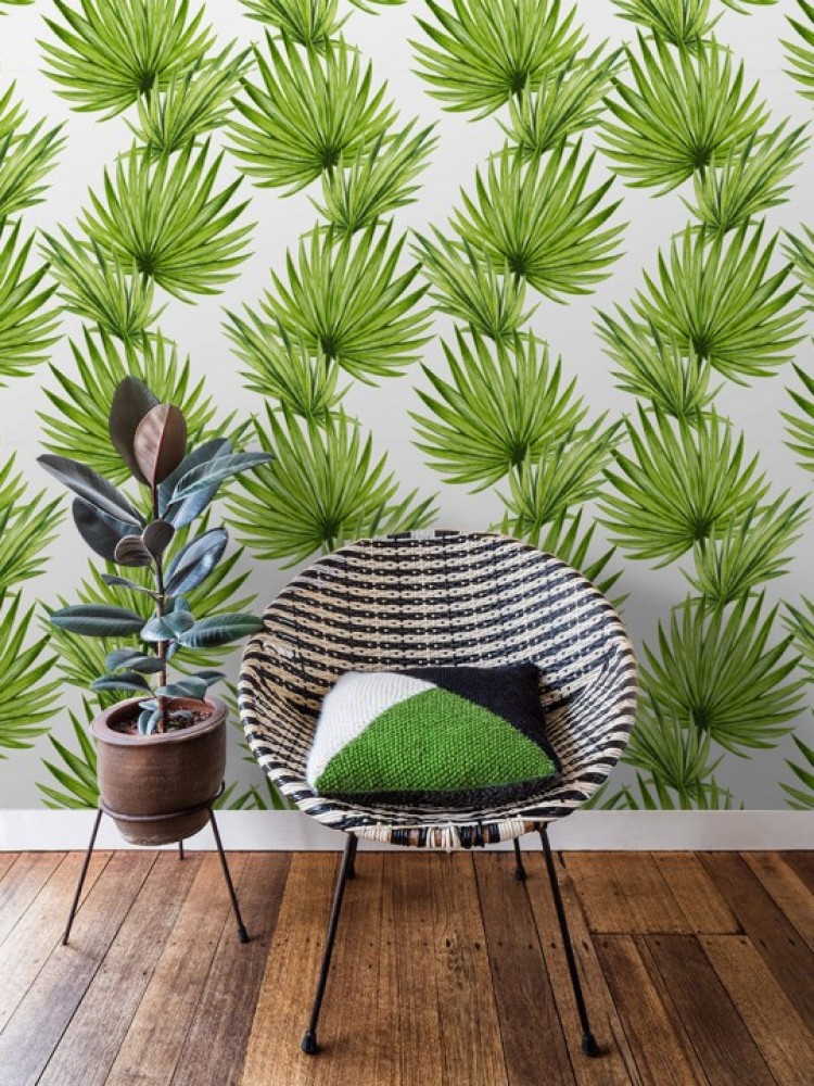 Leaf green wallpaper