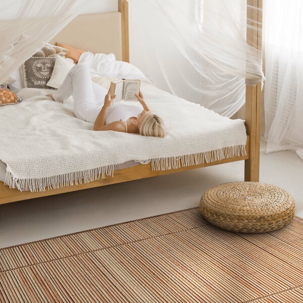 Vinyl rugs with nature motifs