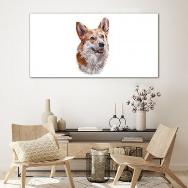 Glass prints with dogs
