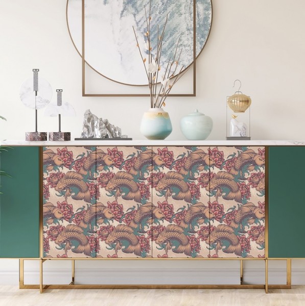 Chest of drawers self-adhesive wraps