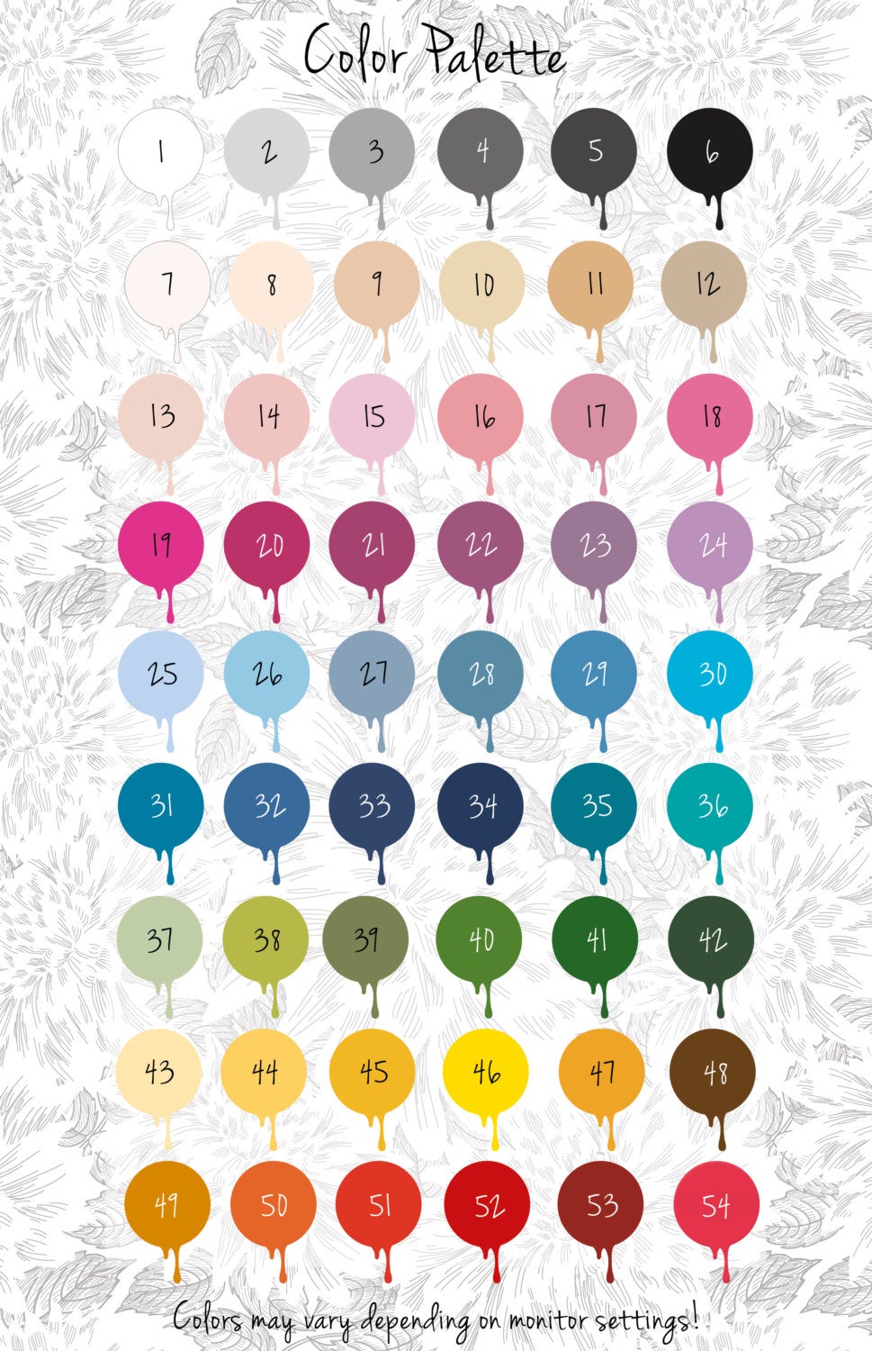 Wall Decals Color Palette