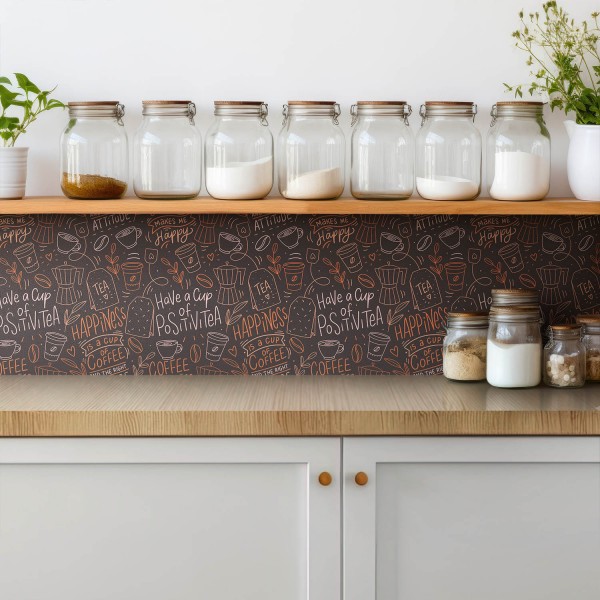 Self-adhesive vinyl tiles with inscriptions