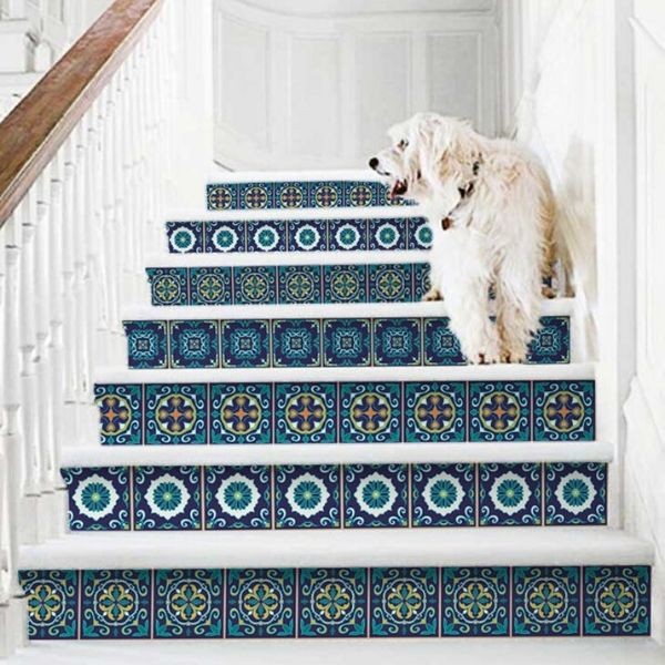 Mandala stair decals 